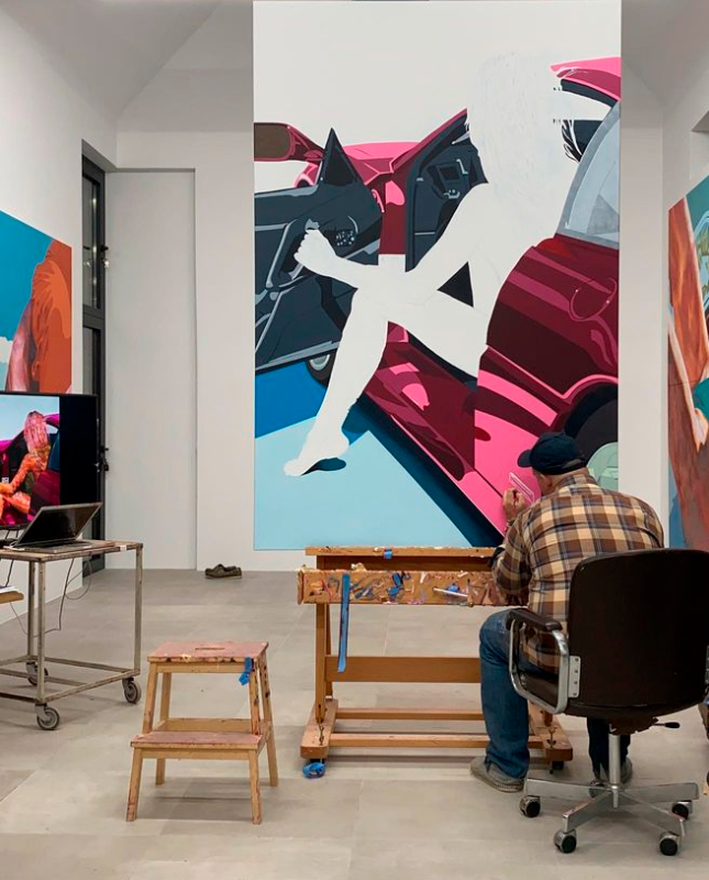 Hubert Bottiau in his studio