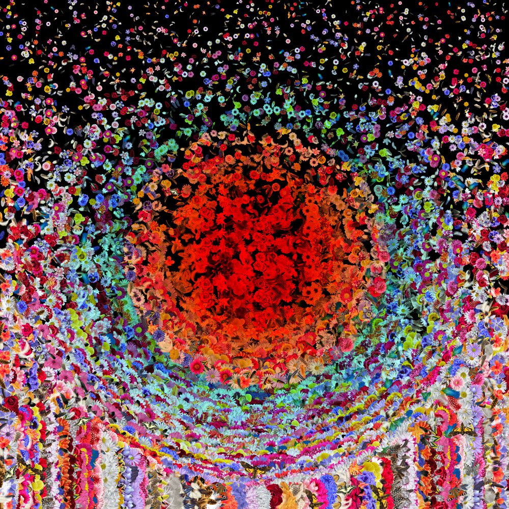 Soleil rouge (80x80cm)