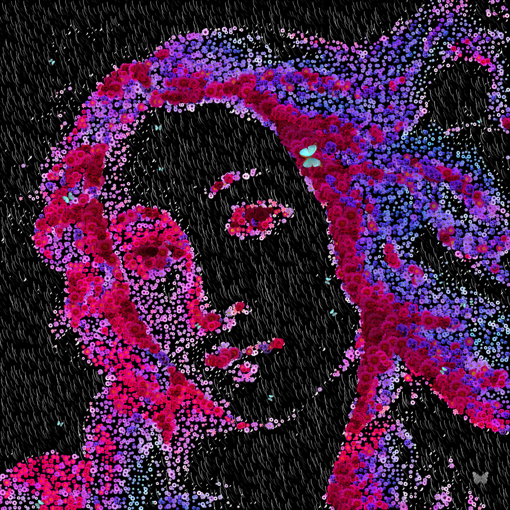 Venus Aux Fleurs (80x80cm)